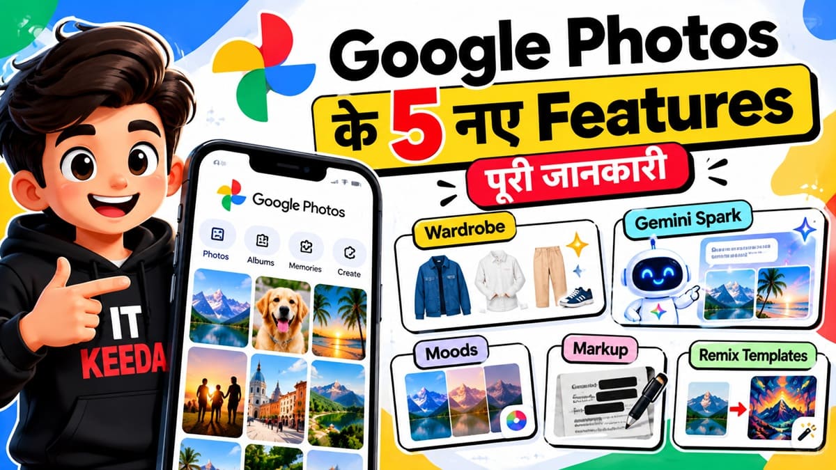 Google Photos new features including Wardrobe, Gemini Spark and Moods
